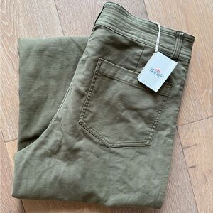 Faherty Olive Wide Leg Pants